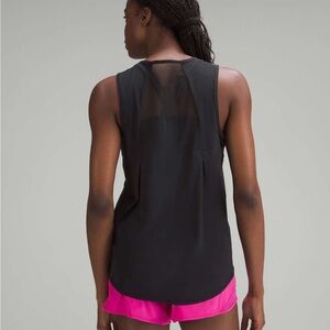 Lululemon Black Sculpt Tank Top Mesh Back Flowy Lightweight Training Workout XL